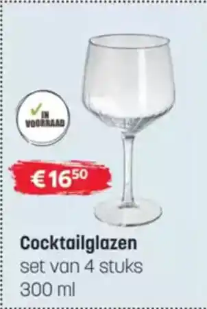 BE-Okay Cocktailglazen set van 4 stuks aanbieding