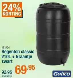 Cevo Regenton classic + kraantje zwart aanbieding