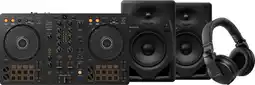 Coolblue Pioneer DJ DDJ-FLX4 + Pioneer DJ HDJ-X5 Noir + Pioneer DJ DM-50D-BT Noir aanbieding