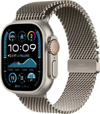 Coolblue Apple Watch Ultra 2 4G 49mm Zilver Milanese Band S aanbieding