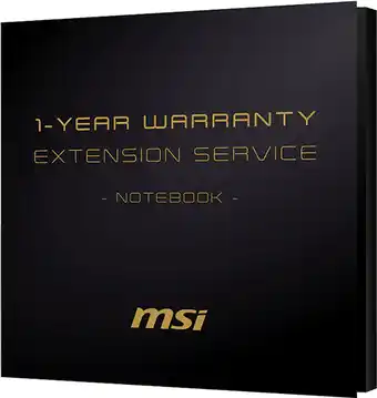 Coolblue MSI 1 Year Warranty Extension Service for notebooks aanbieding