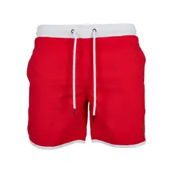 Decathlon Heren Retro Zwemshort (Brand rood/wit) aanbieding