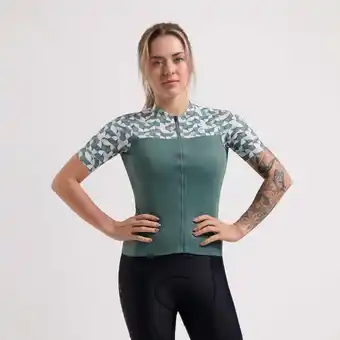 Decathlon Fietsshirt Korte Mouwen Dames Essential Graphic aanbieding