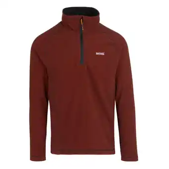 Decathlon Great Outdoors Heren Montes Fleece Sweater met Trechter Nek (Roodoker/Zwart) aanbieding