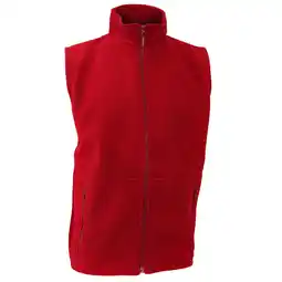 Decathlon Heren Actief Anti Pilling Fleece Bodywarmer Jasje (Rood) aanbieding