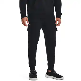 Decathlon Broek Under Armour Rival Fleece Cargo, Zwart, Mannen aanbieding