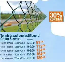 Cevo Tennisdraad geplastificeerd Groen & zwart aanbieding