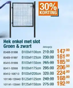 Cevo Hek enkel met slot Groen & zwart aanbieding