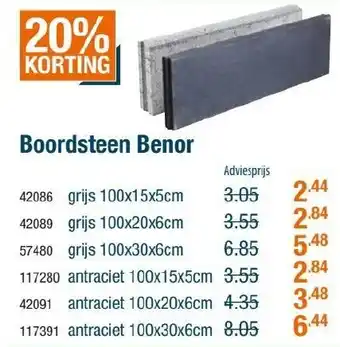 Cevo Boordsteen Benor aanbieding