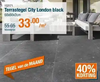 Cevo Terrastegel city london black aanbieding