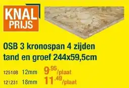 Cevo OSB 3 kronospan 4 zijden tand en groef aanbieding