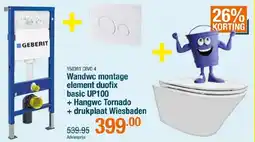 Cevo Wandwc montage element duofix basic UP100 aanbieding