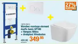 Cevo Wandwc montage element duofix basic UP100 aanbieding