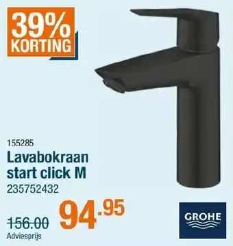 Cevo Lavabokraan start click M aanbieding