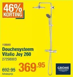 Cevo Douchesysteem Vitalio Joy 260 aanbieding