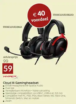 Selexion HyperX Cloud III Gamingheadset aanbieding