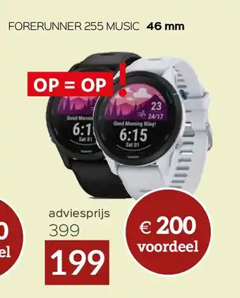 Selexion Garmin FORERUNNER 255 MUSIC 46 mm aanbieding