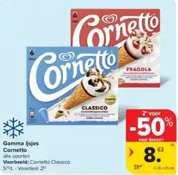 Carrefour Gamma ijsjes cornetto aanbieding