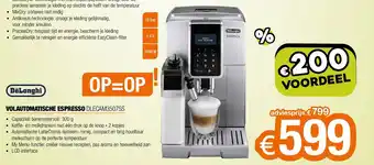 Expert Delonghi VOLAUTOMATISCHE ESPRESSO DLECAM35075S aanbieding