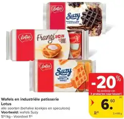 Carrefour Lotus wafels en industriële patisserie aanbieding