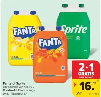 Carrefour FANTA of Sprite aanbieding