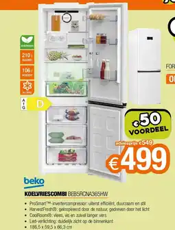 Expert Beko KOELVRIESCOMBI BEB5RCNA365HW aanbieding