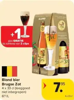 Carrefour Blond bier Brugse Zot aanbieding