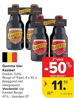 Carrefour Gamma bier Kasteel aanbieding