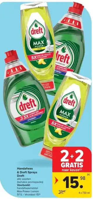 Carrefour Handafwas & dreft sprays dreft aanbieding