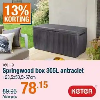 Cevo Springwood box antraciet aanbieding