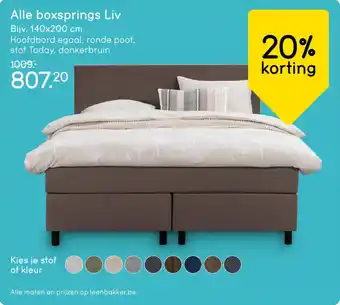 Leen Bakker Alle boxsprings liv aanbieding