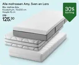 Leen Bakker Alle matrassen amy sven en lars aanbieding