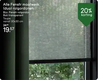 Leen Bakker Alle Fenstr maatwerk duo rolgordijnen aanbieding