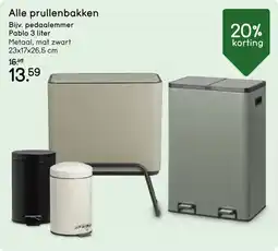 Leen Bakker Alle prullenbakken aanbieding