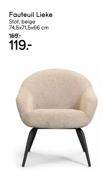 Leen Bakker Fauteuil lieke aanbieding