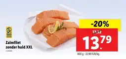 Lidl Zalmfilet zonder huid XXL aanbieding