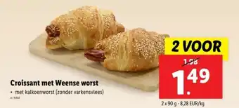 Lidl Croissant met weense worst aanbieding