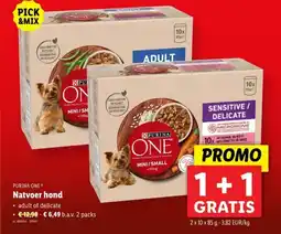 Lidl Purina one natvoer hond aanbieding