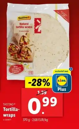 Lidl Tastino tortilla wraps aanbieding