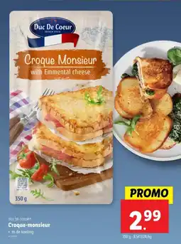 Lidl Duc de coeur croque monsieur aanbieding