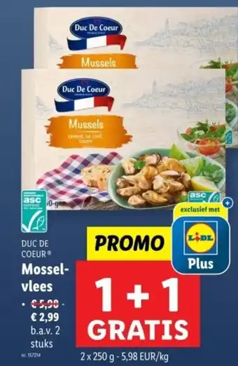 Lidl Duc de coeur mossel vlees aanbieding