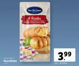 Lidl Duc de coeur kaasrolletjes aanbieding