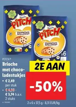 Lidl Pitch  brioche met choco ladestukjes aanbieding