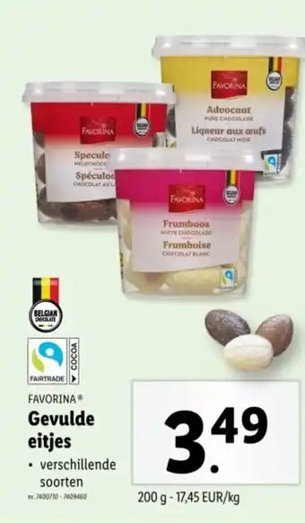 Lidl Favorina gevulde eitjes aanbieding