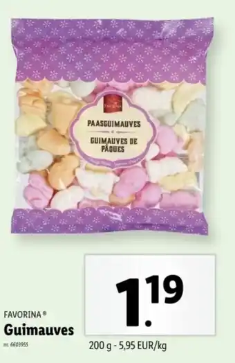 Lidl Favorina guimauves aanbieding