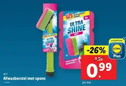 Lidl W5 Afwasborstel met spons aanbieding