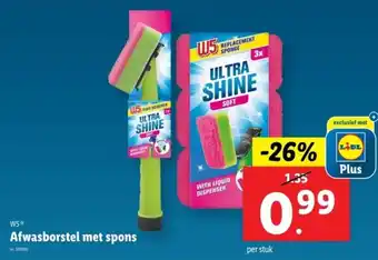 Lidl W5 Afwasborstel met spons aanbieding