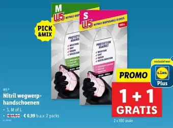 Lidl W5 Nitril wegwerphandschoenen aanbieding