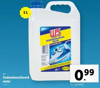 Lidl W5 Gedemineraliseerd water aanbieding