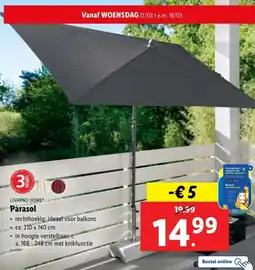 Lidl Livarno home parasol aanbieding